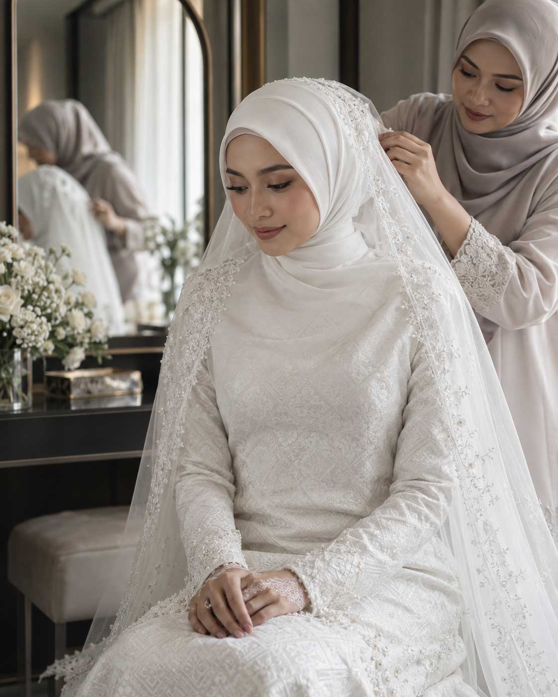 Persediaan pasangan sebelum majlis